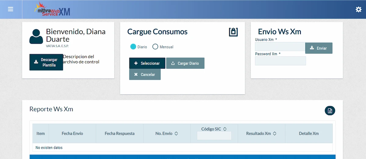 Mithra web service XM